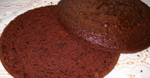 бисквитная основа. красно черный торт