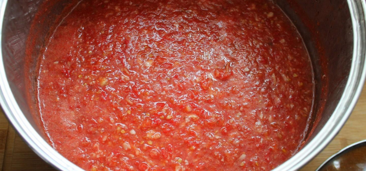 пюре из помидор и болгарского перца